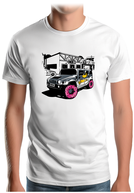 T-Shirt Homme Voiture de Homer Simson