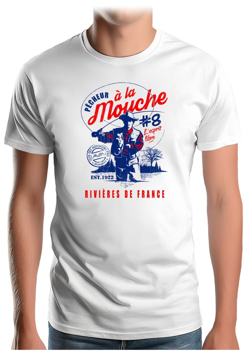 T-Shirt Homme Pêcheur à la mouche