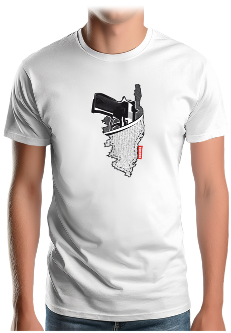 T-Shirt Homme Holster carte de la corse
