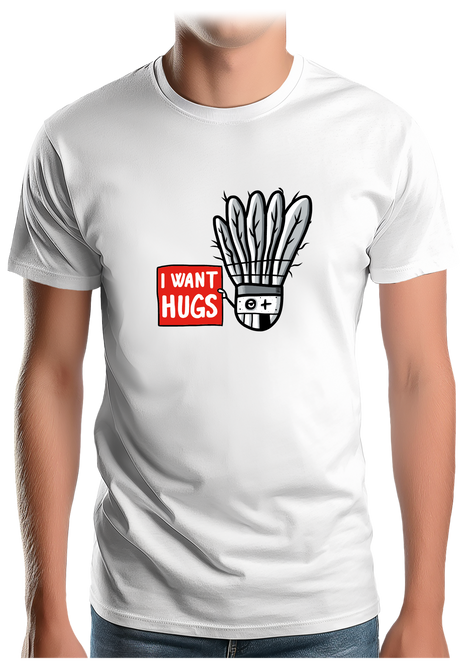 T-Shirt Homme Badminton I want hugs