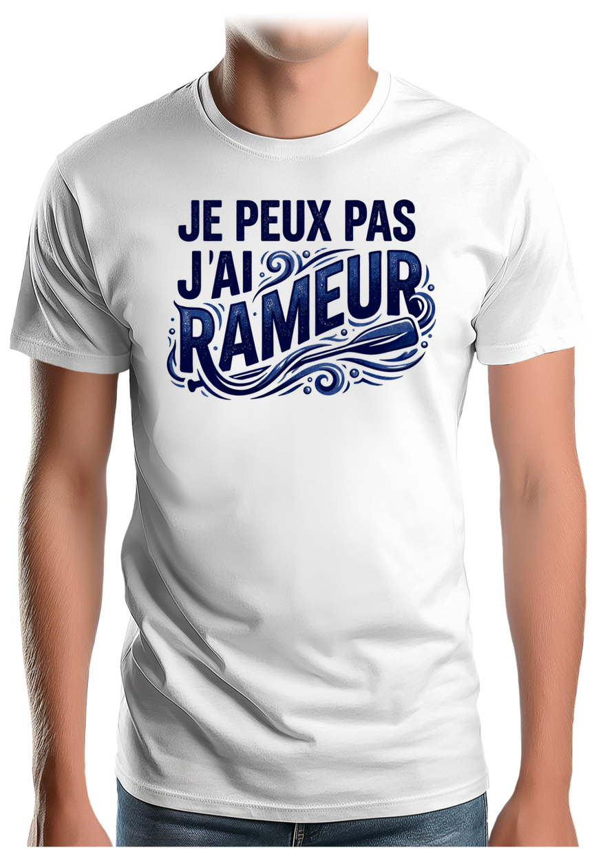 T-Shirt Homme Je peux pas j'ai rameur
