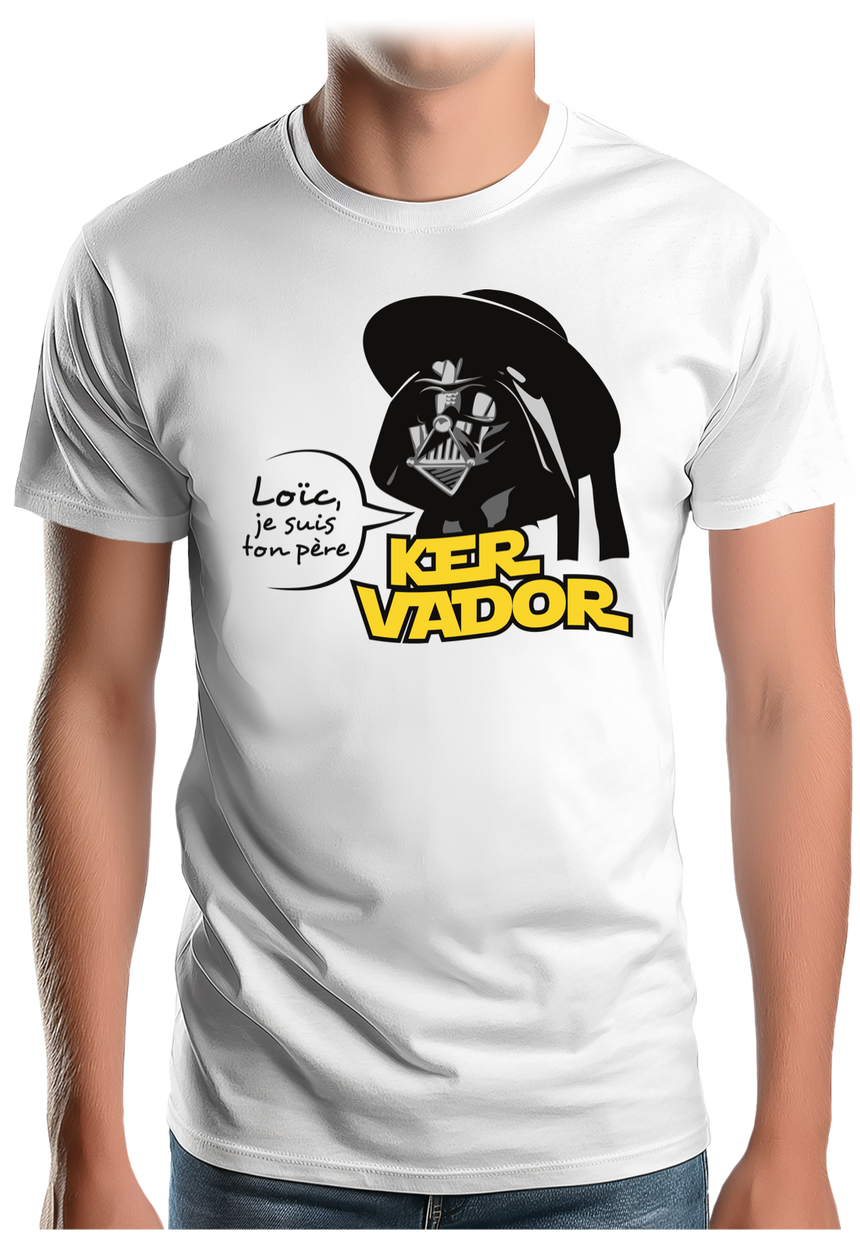 T-Shirt Homme Kervador Et Son Fils Loic en Bretagne