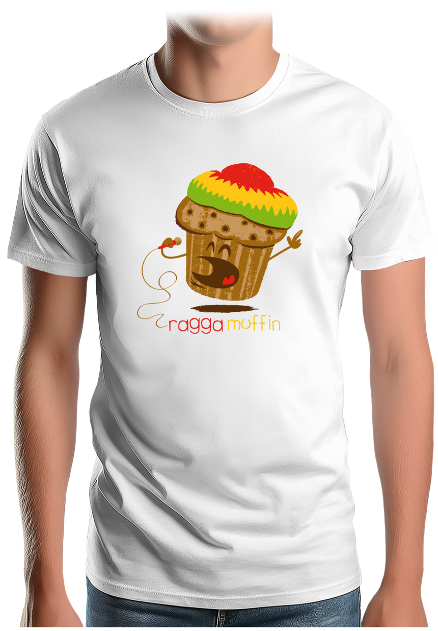 T-Shirt Homme Chanteur de Reggae en muffin