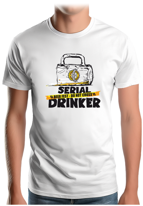 T-Shirt Homme Alcool serial drinker