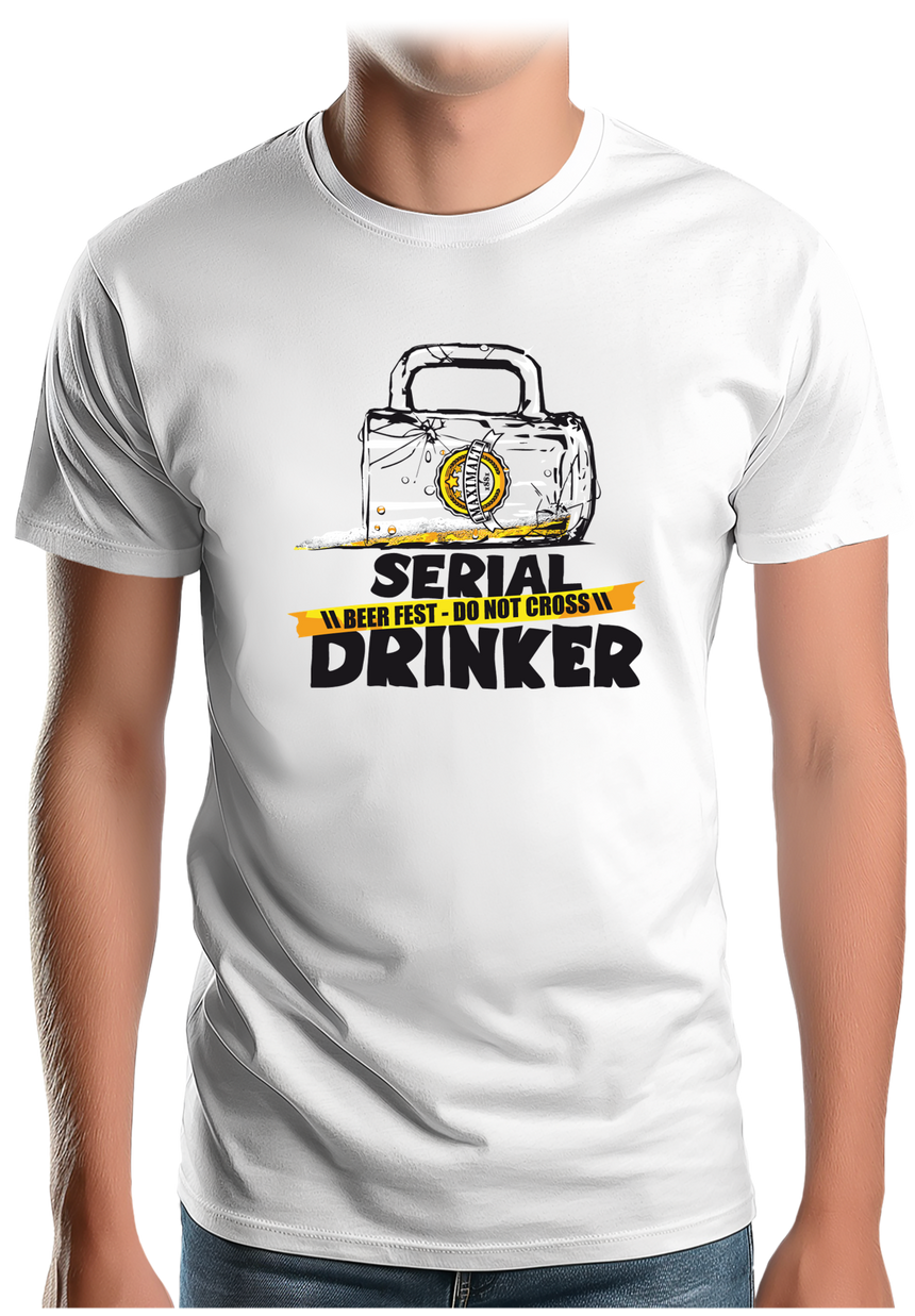 T-Shirt Homme Alcool serial drinker