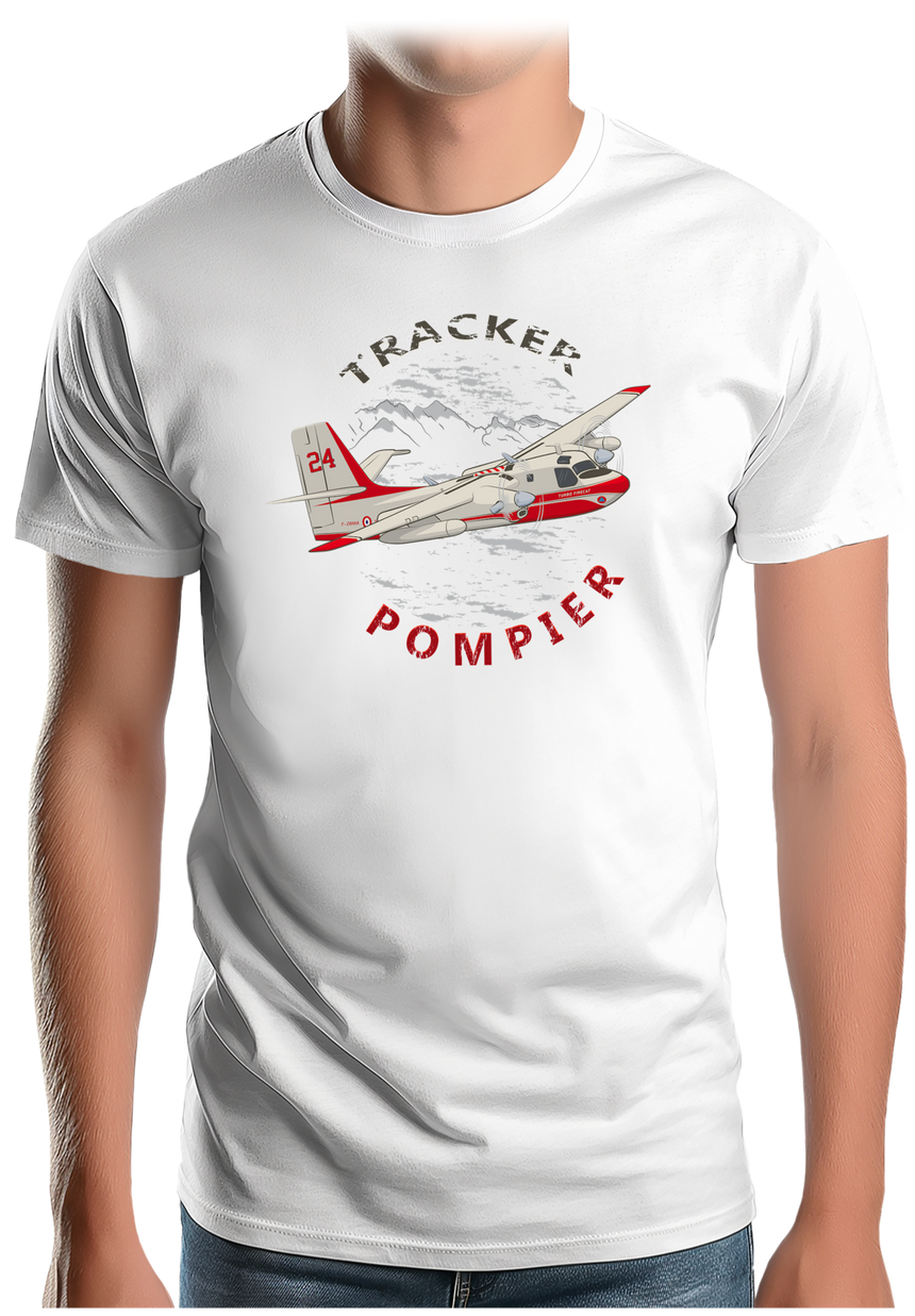 T-Shirt Homme Avion tracker des secours