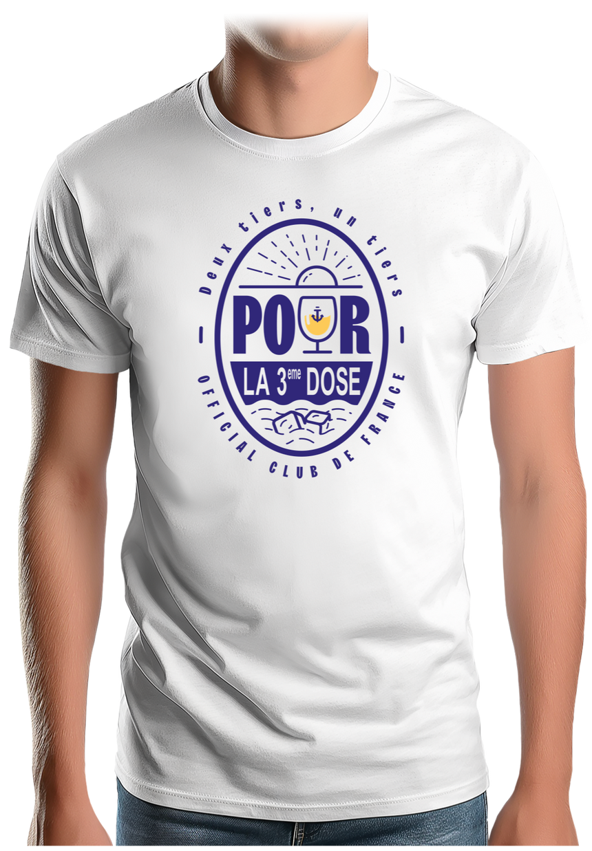 T-Shirt Homme Pour la 3ème dose d'alcool Jaune