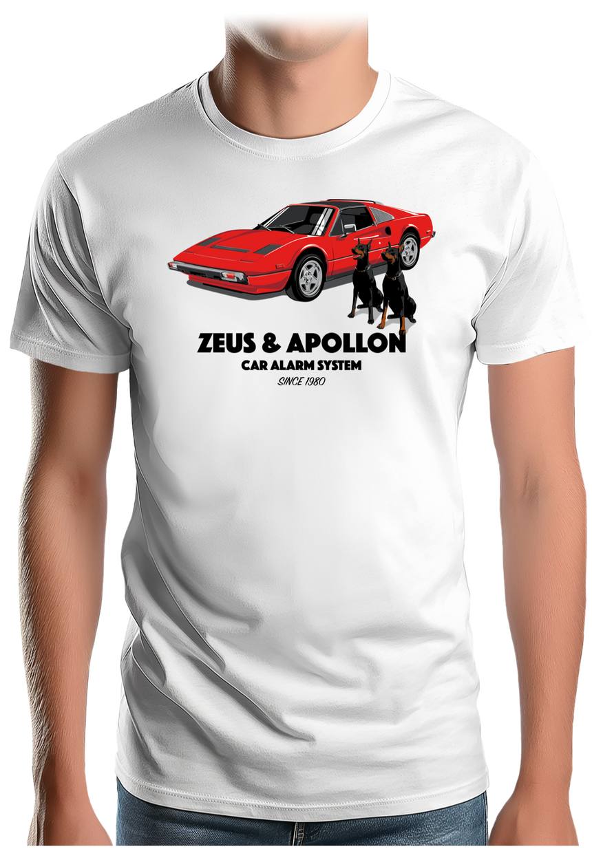T-Shirt Homme Zeus et Apollon Voiture Alarme