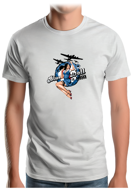 T-Shirt Homme Pin Up Avec Avion