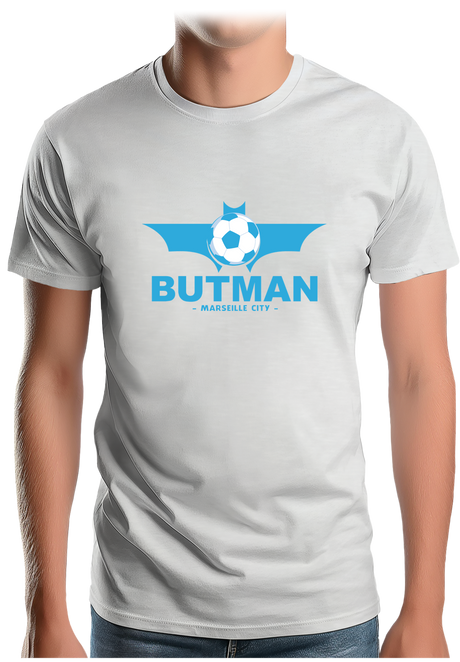 T-Shirt Homme Butman le super héros du foot à Marseille