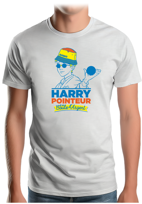 T-Shirt Homme Harry pointeur et sa boule d'argent à la pétanque