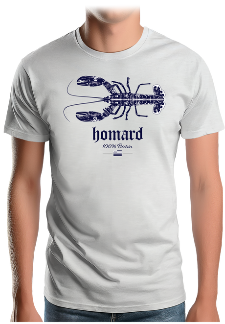 T-Shirt Homme Homard 100% breton