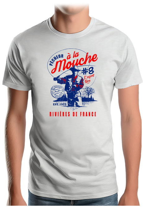 T-Shirt Homme Pêcheur à la mouche