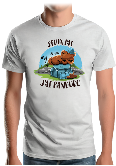 T-Shirt Homme Les marmottes je peux pas j'ai randodo
