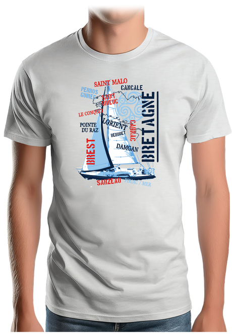 T-Shirt Homme Voilier bretagne