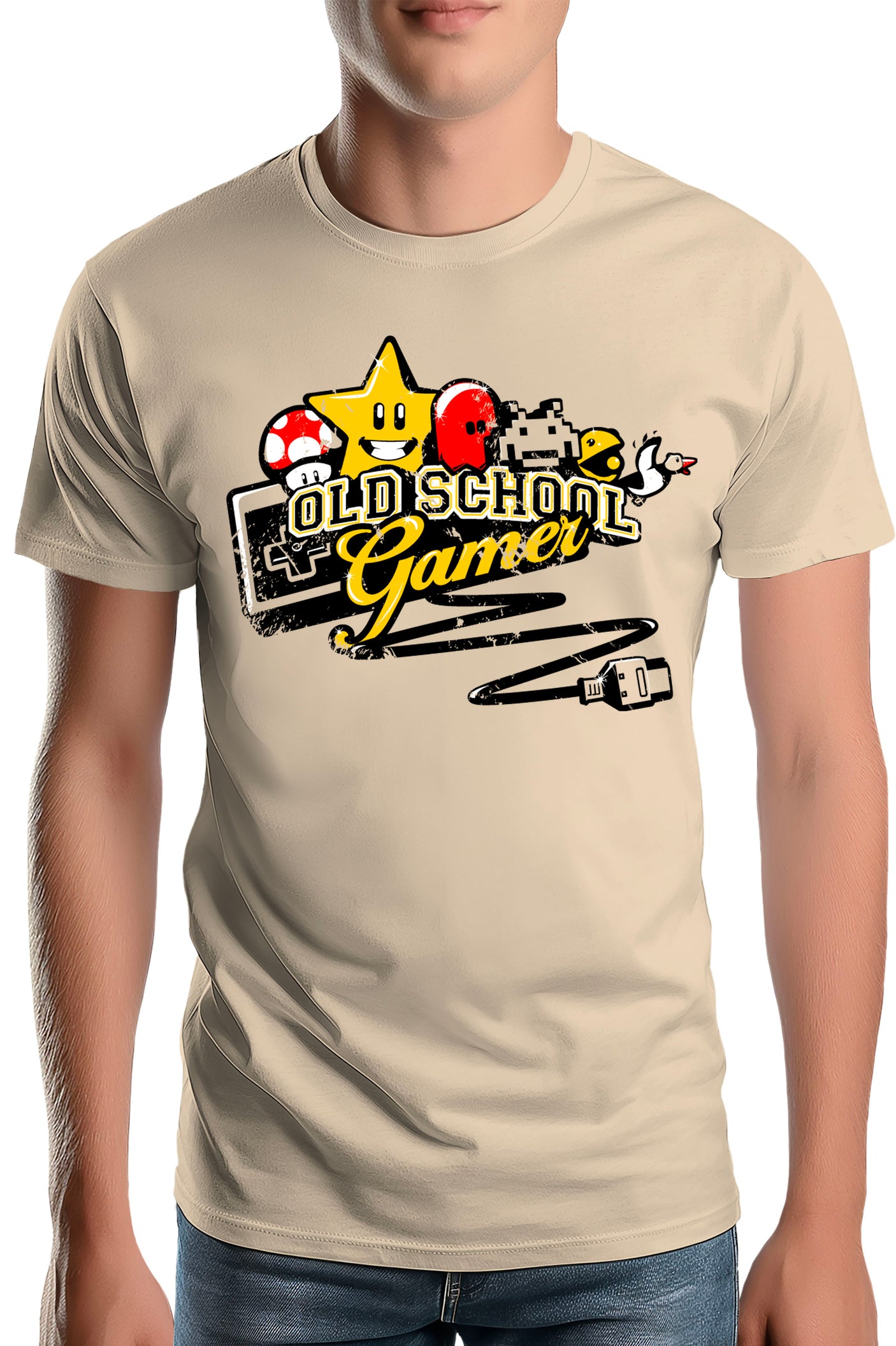 Tee-Shirt Homme Old School Gamer Vintage