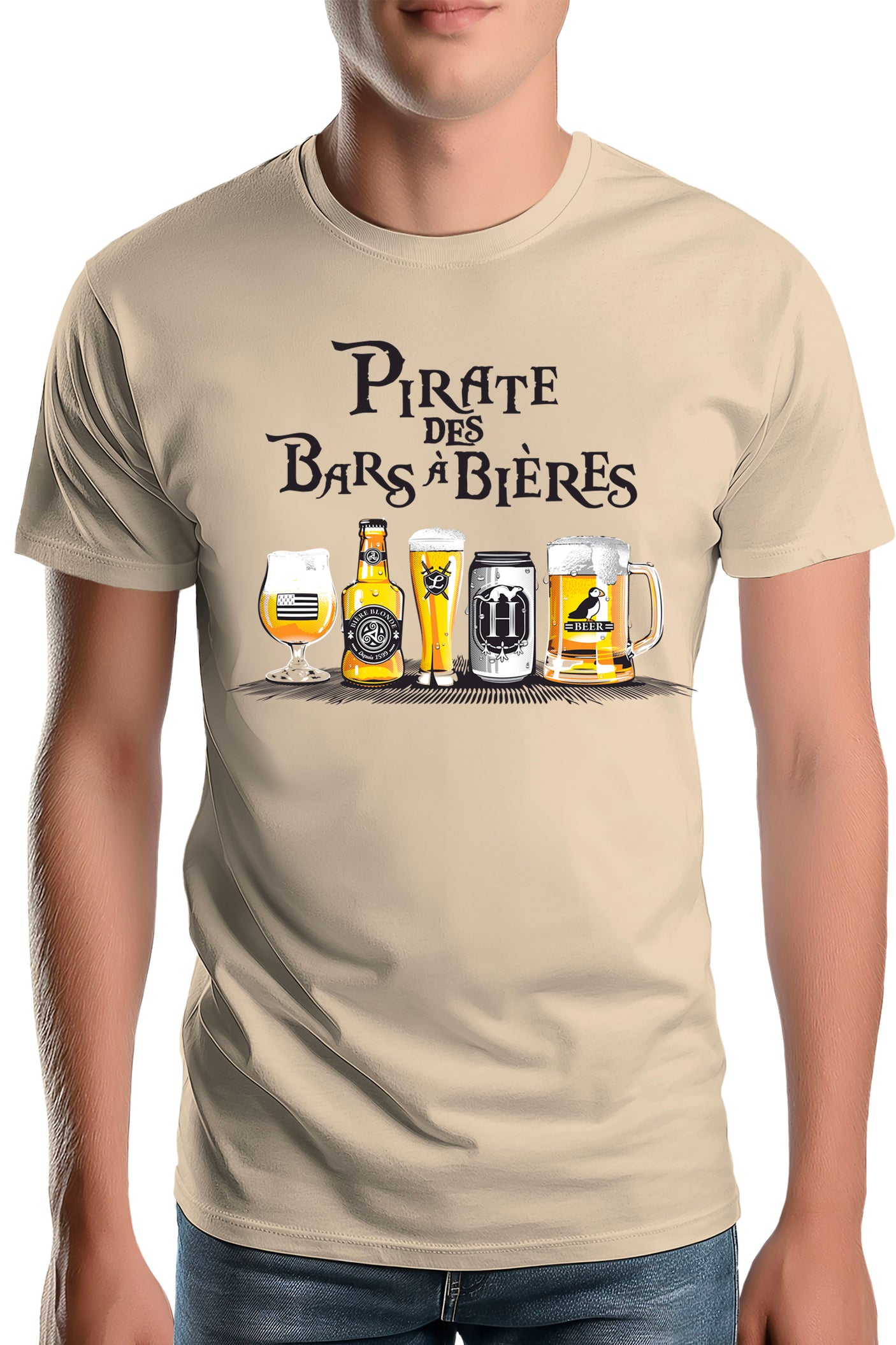 Tee-Shirt Homme Pirates des bars a bieres