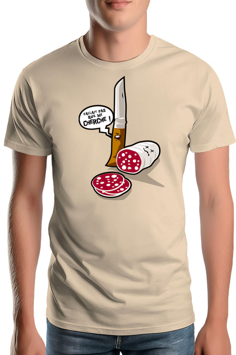 Tee-Shirt Homme Fallait Pas Saucisson opinel