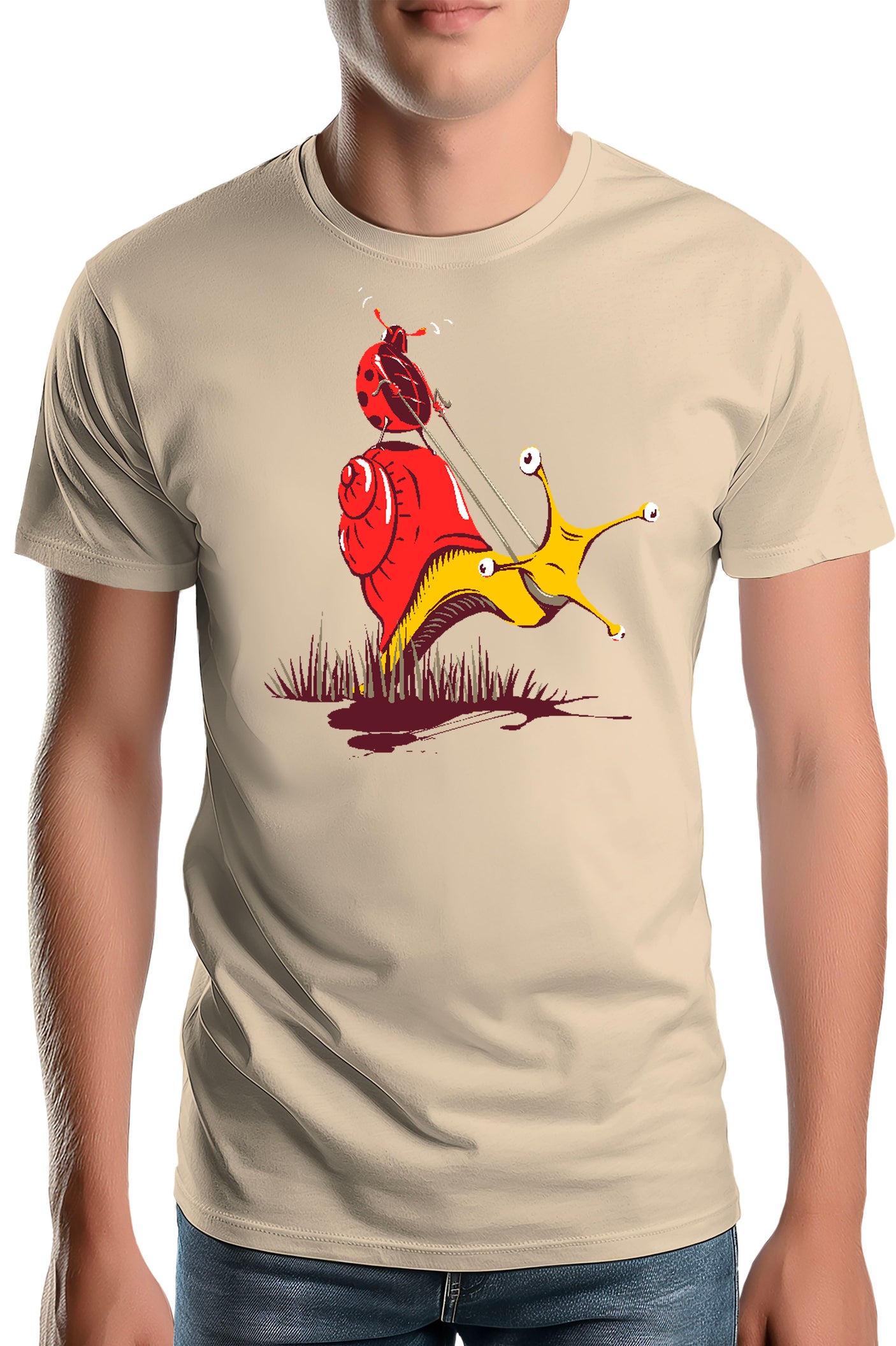 Tee-Shirt Homme Escargot Et Coccinelle