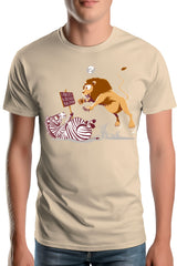 T-Shirt Homme Zebre vs Lion : 5 fruits légumes par jour