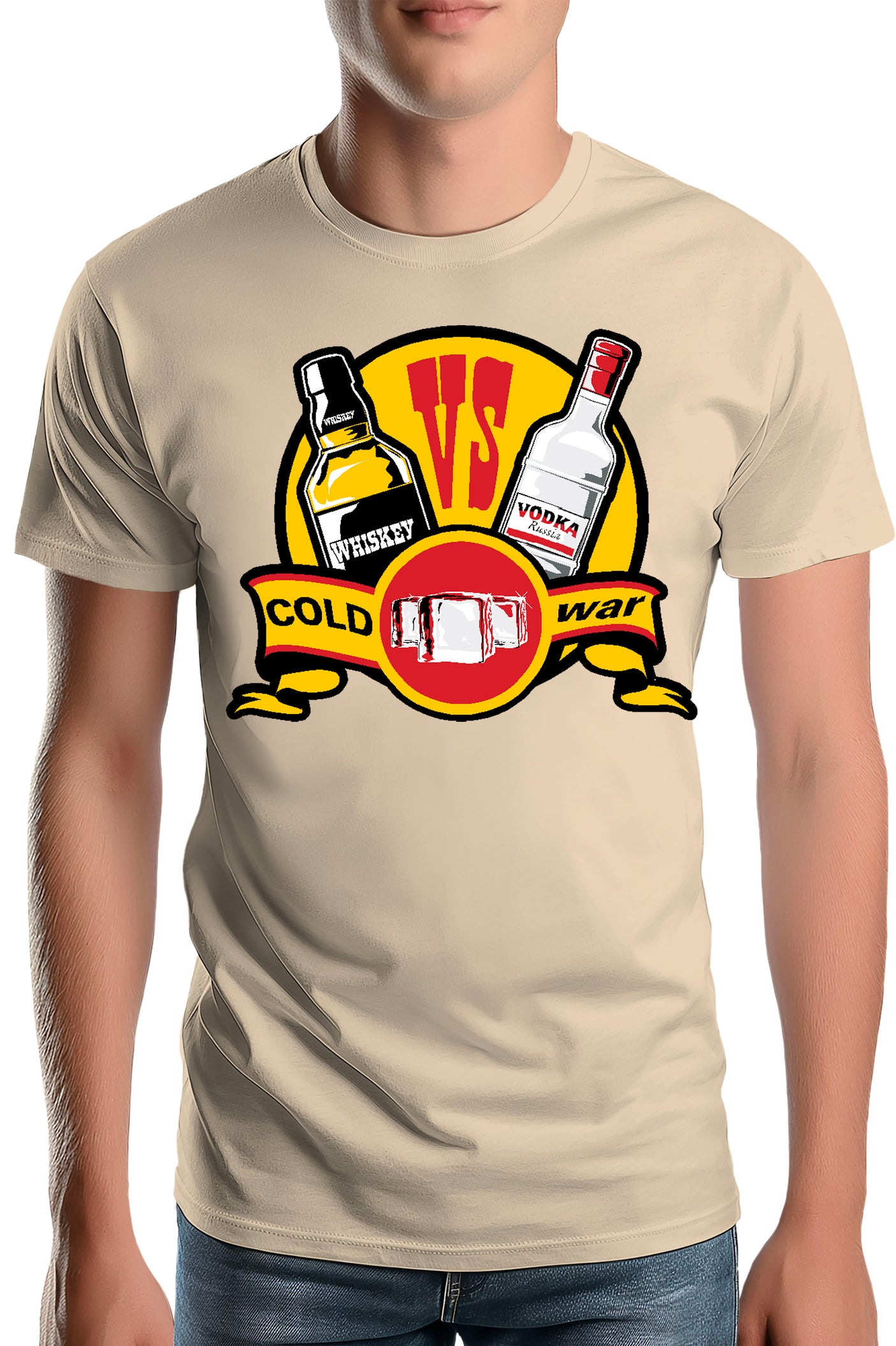Tee-Shirt Homme Coldwar whisky contre vodka