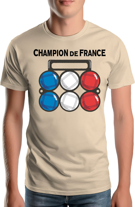 Tee-Shirt Homme Champion de France pétanque