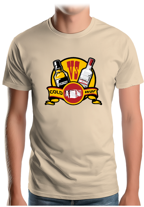 T-Shirt Homme Coldwar alcool whisky contre vodka