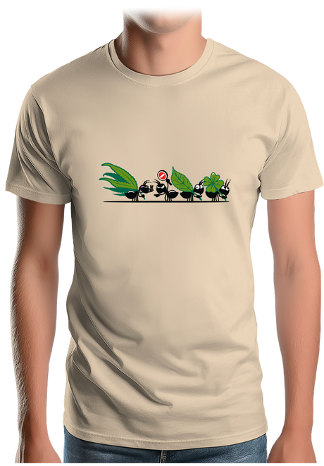 T-Shirt Homme Fourmis adicte à l'herbe