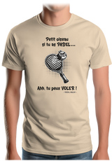 T-Shirt Homme Padel avec oiseau énervé