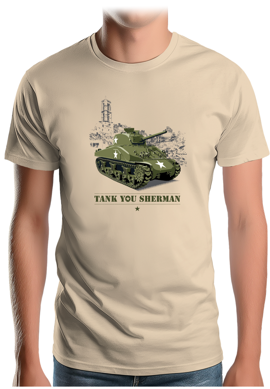 T-Shirt Homme Tank Militaire Sherman