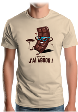 T-Shirt Homme Des abdos en tablette de chocolat
