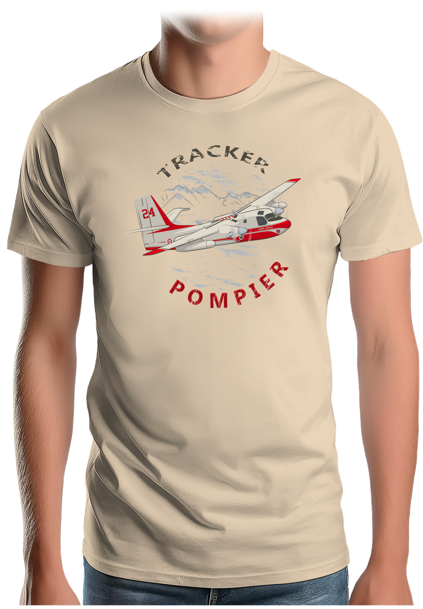 T-Shirt Homme Avion tracker des secours
