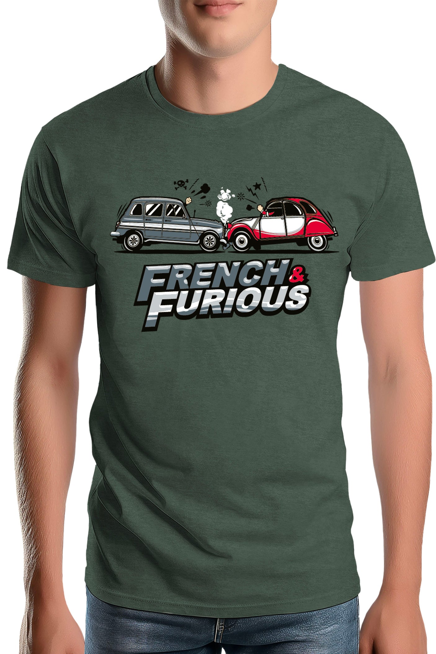 T-Shirt Homme French & Furious 4L contre deuch