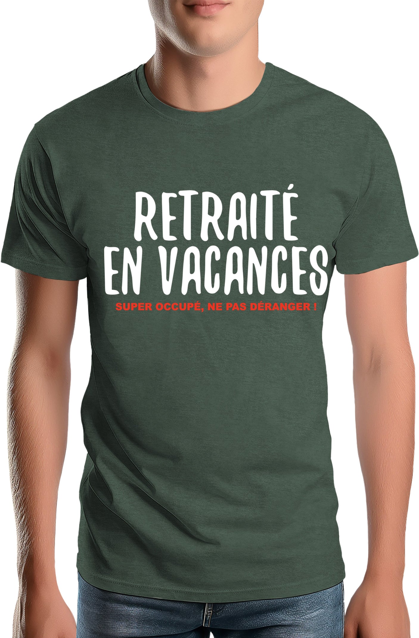 Tee-Shirt Homme Retraité en vacances ,super occupé