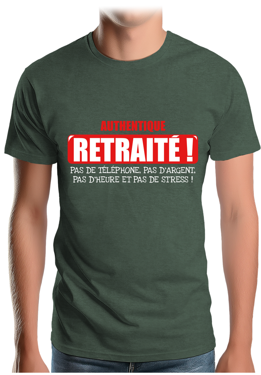 T-Shirt Homme Authentique retraité