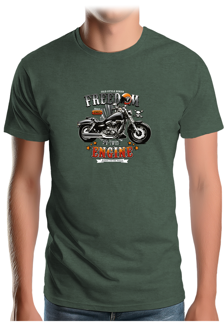 T-Shirt Homme La moto Freedom