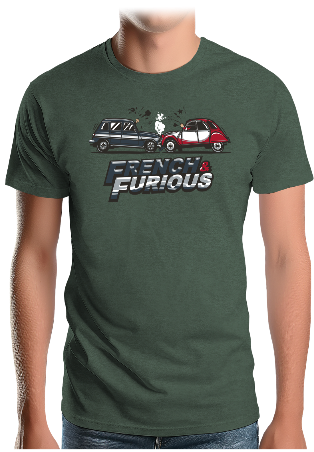 T-Shirt Homme French & Furious 4L contre deuch