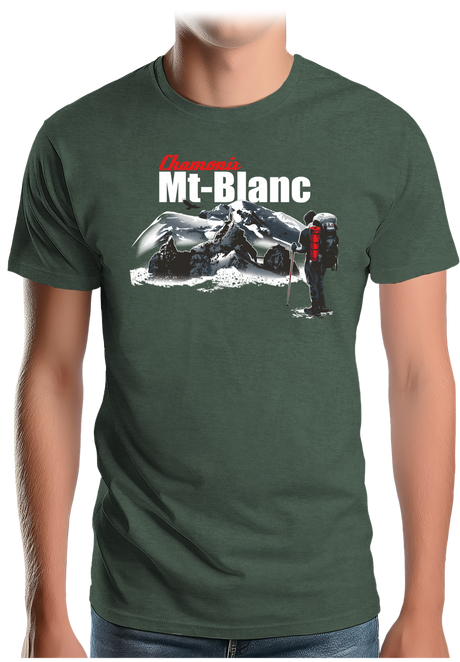 T-Shirt Homme Chamonix mont blanc rando aiguille du midi