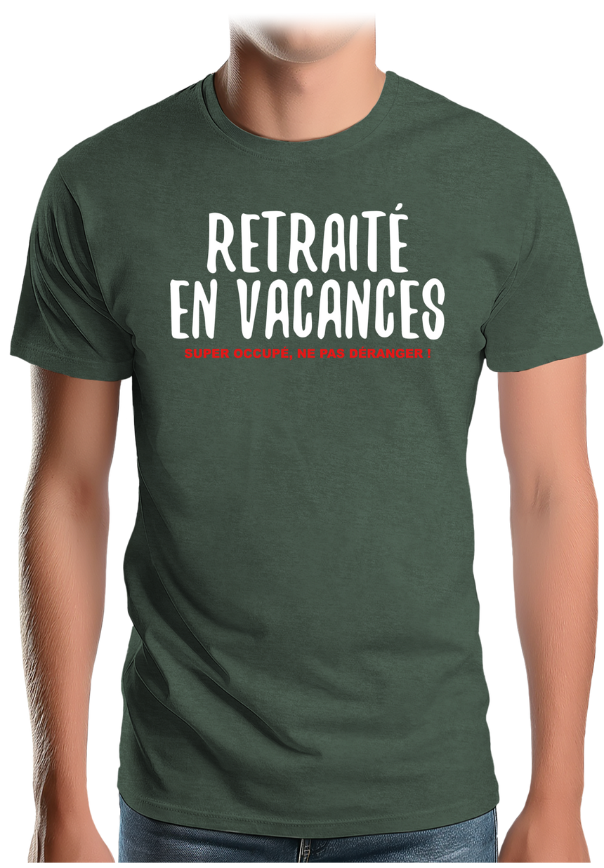T-Shirt Homme Retraité en vacances