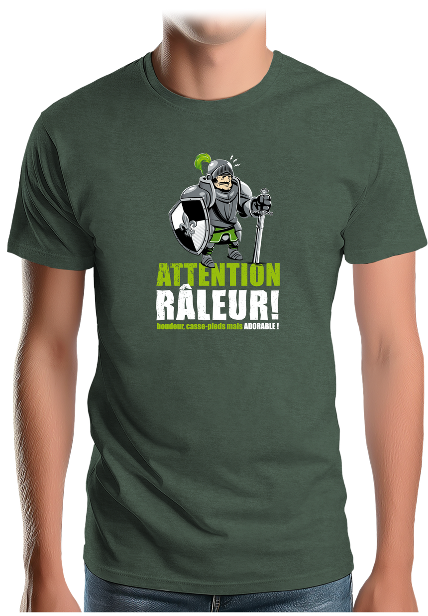 T-Shirt Homme Attention râleur chevalier