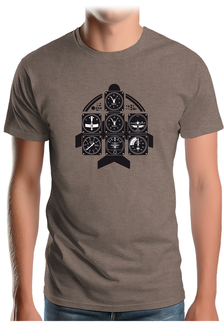 T-Shirt Homme Avion Instrumentation