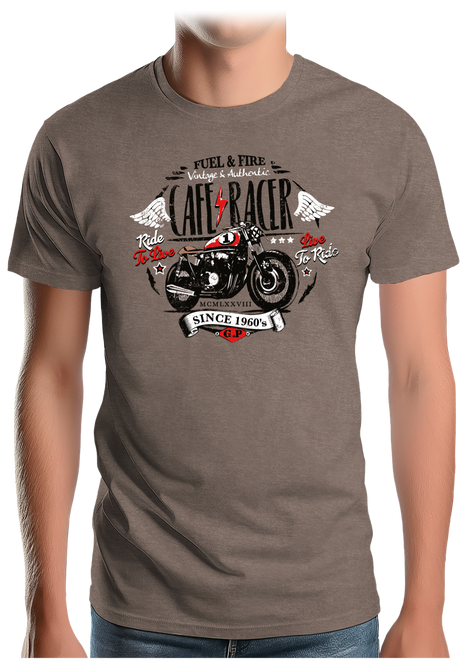 T-Shirt Homme Moto Café racer