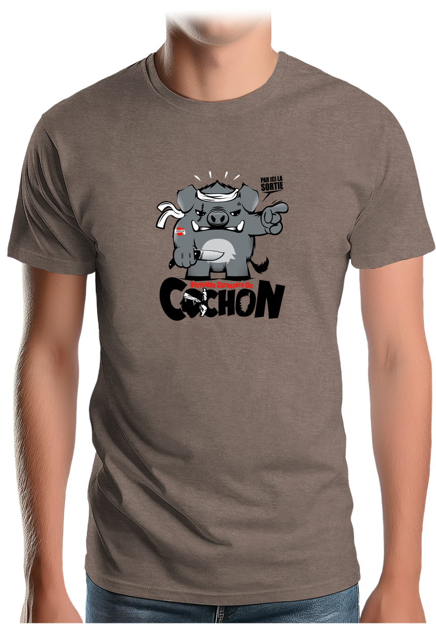 T-Shirt Homme Véritable caractère de cochon Corse