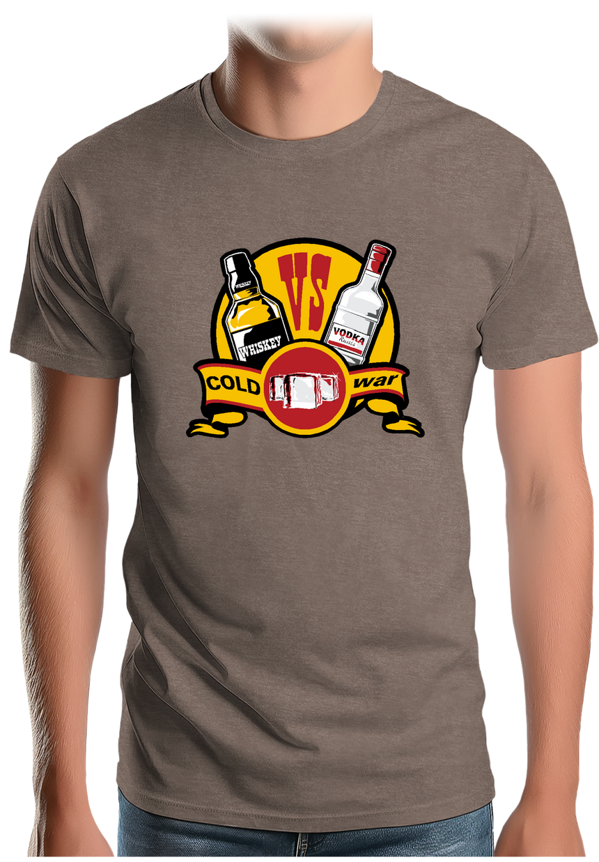 T-Shirt Homme Coldwar alcool whisky contre vodka
