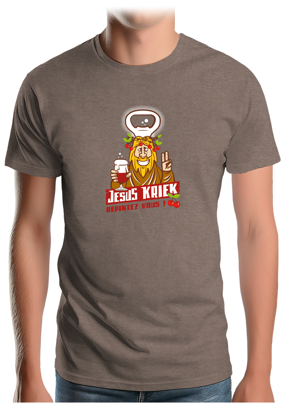 T-Shirt Homme La bière Jesus Kriek