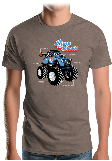 T-Shirt Homme Voiture Monster 2CV