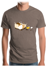T-Shirt Homme Poule et poussin qui jouent au rugby