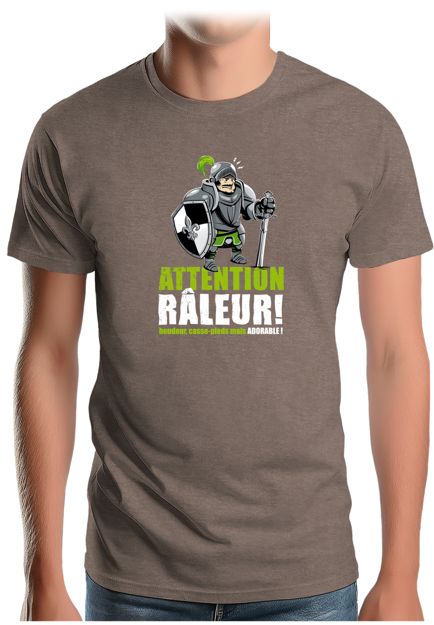 T-Shirt Homme Attention râleur chevalier