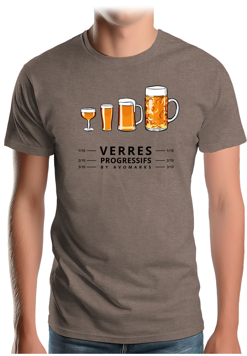 T-Shirt Homme Verres progressifs l'ophtalmo de la bière