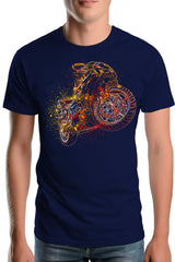 T-Shirt Homme Dessin moto abstrait